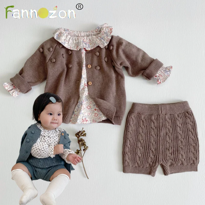 

2 Pcs 2022 Children's Sweaters Jumpers Knit Sweater Cardigan Sets for Baby Boys Girls Clothes Kids Toddler Knitwears Pullover