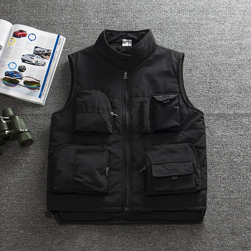 

Winter Mens Outdoor Riding Sports Thermal Fleece Waistcoat Fishing Hiking Camping Hunting Climbing Thicken Windproof Warm Vest