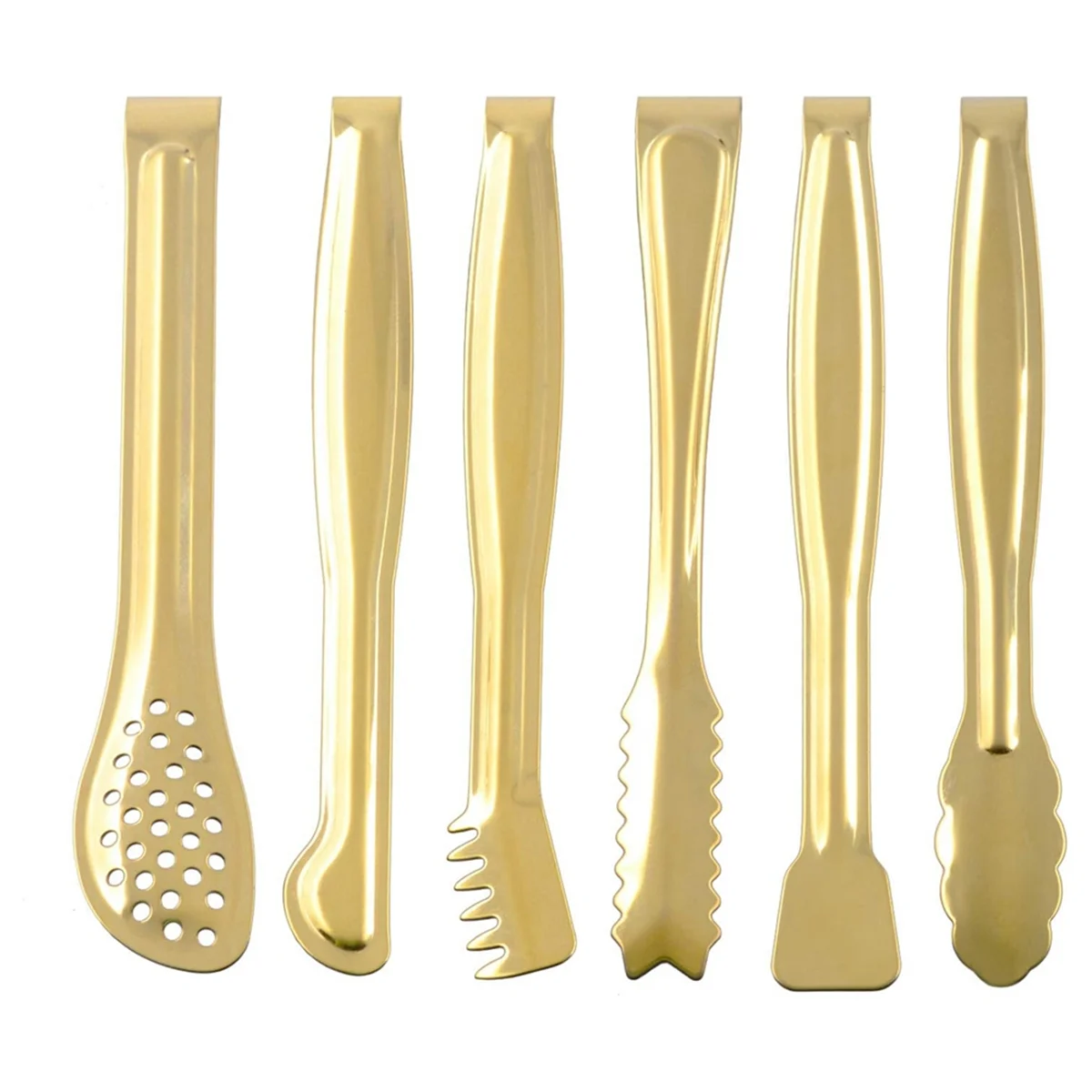 Набор из 6 щипцов для еды барбекю и кухонные принадлежности золотые щипцы льда