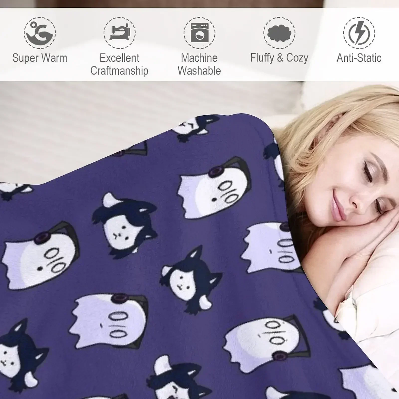 Одеяло с узором Blookies 'n' Temmies кровать для дивана декоративные диваны тонкие