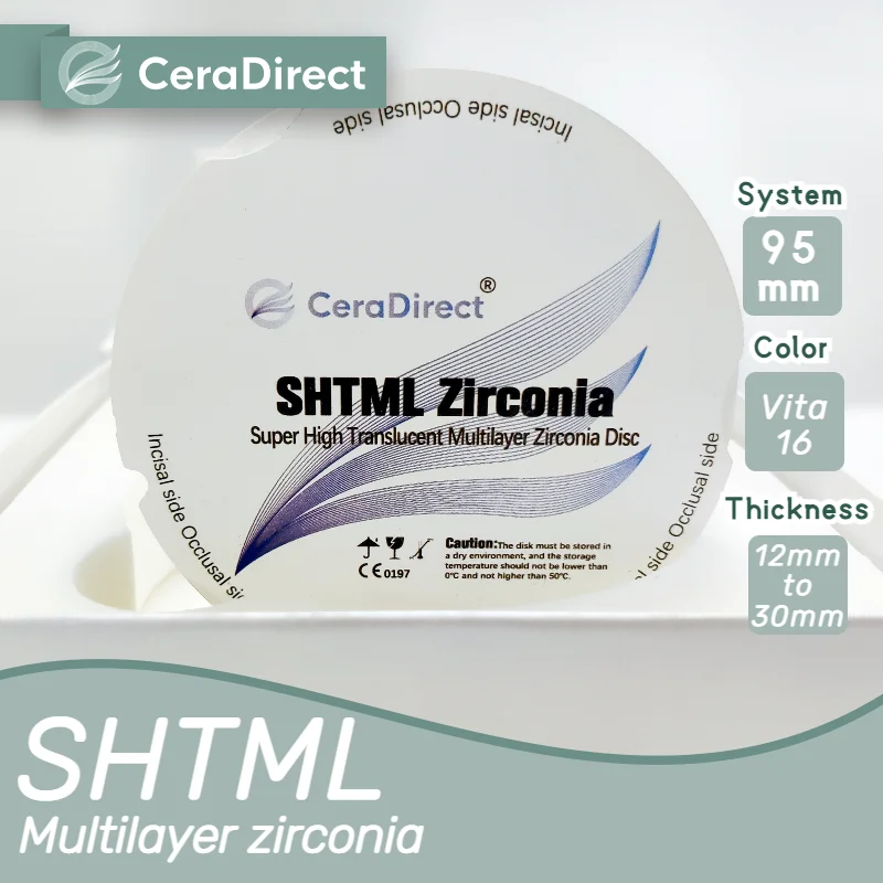 Ceradirect SHT-ML Multilayer Zirconia Zirkonzahn System(95mm)——for Dental Lab CAD/CAM