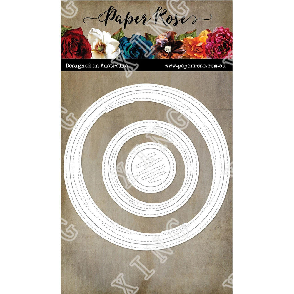 

2022 Wonky Stitched Inside Out Circles Metal Cutting Dies Scrapbook Decorate Embossing Template Diy Greeting Card Handmade Molds