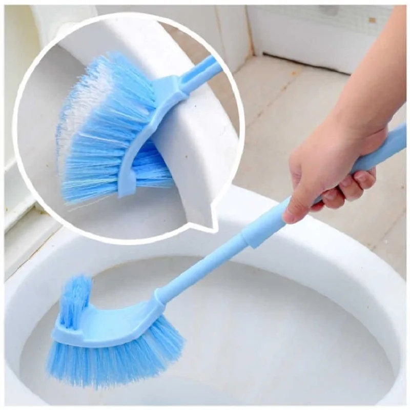 

Toilet Cleaning Brush Bathroom Cleaning Accessories Portable Toilet Brush Corner Brush Bending Handle Scrubber Curved