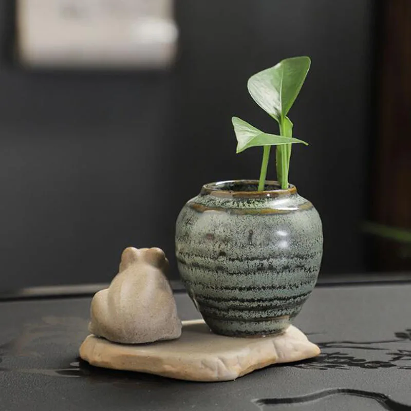 Ретро Чан Редис Гидропонная Ваза Зеленый Горшок Для Растений Цветочная