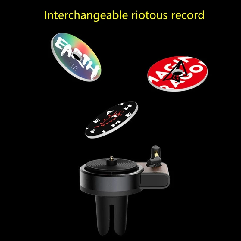 Automotive Record Player Air Vent Clip Fragrance Diffuser Vent Clip-On Ornament