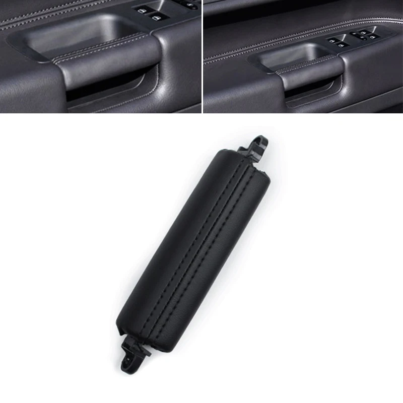 

Car Interior Door Left Right Hand Driver Side Black Leather Pull Handle For VW Touareg 2003 2004 2005 2006 2007 2008 2009 2010