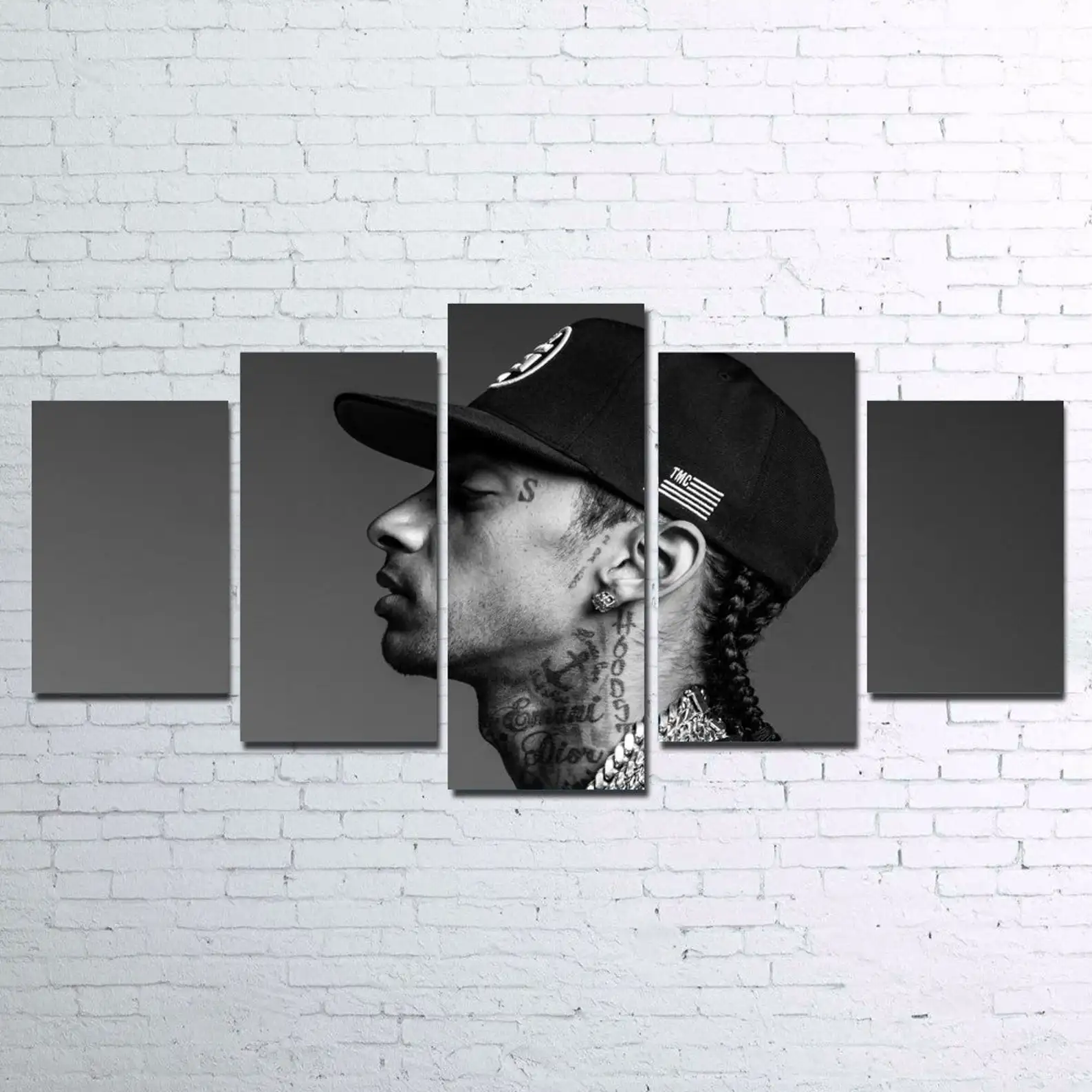 

Nipsey Hussle Music Movie Poster 5 Piece Canvas Art Set Printed Artwork Modular Paintings for Interior Home Decoration Accessory