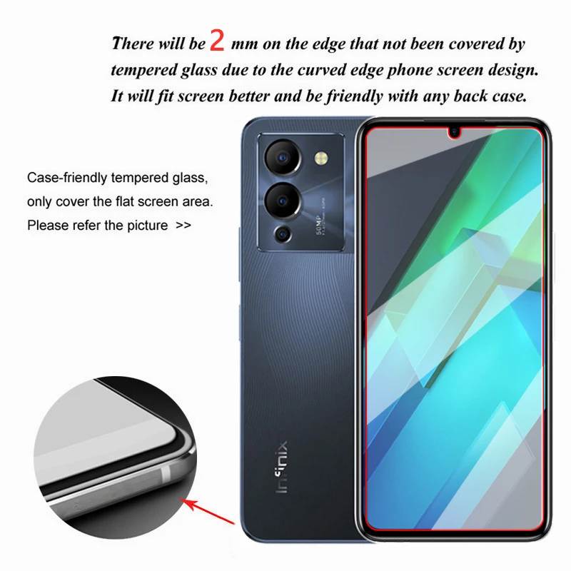 2Pcs For Infinix Note 12 Screen Protector 9H Clean Glass Note 12 G96 Tempered Glass Infinix Note 12 12i 12 VIP Protective Film