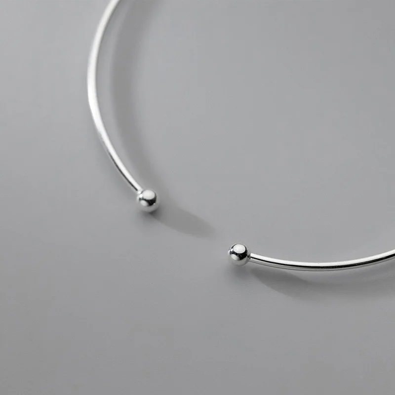 TrustDavis открытый круглый браслет из бисера стерлингового серебра 925 пробы