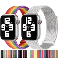 nylon loop strap for apple watch band 45mm 41mm 44mm 40mm 42mm 38mm sports bracelet correa for iwatch series 7 6 5 4 se 3 2 belt
