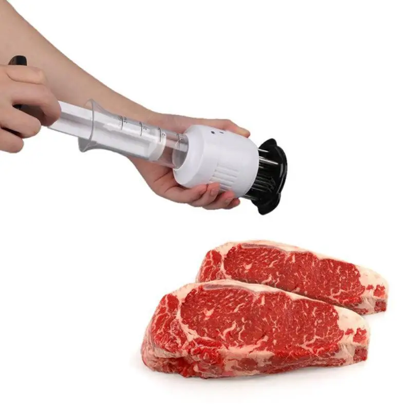 

2-in-1 Professional Meat Tenderizer Marinade Injector BBQ Meat Steak Beef Sauce Tenderizer with Stainless Steel Needle New