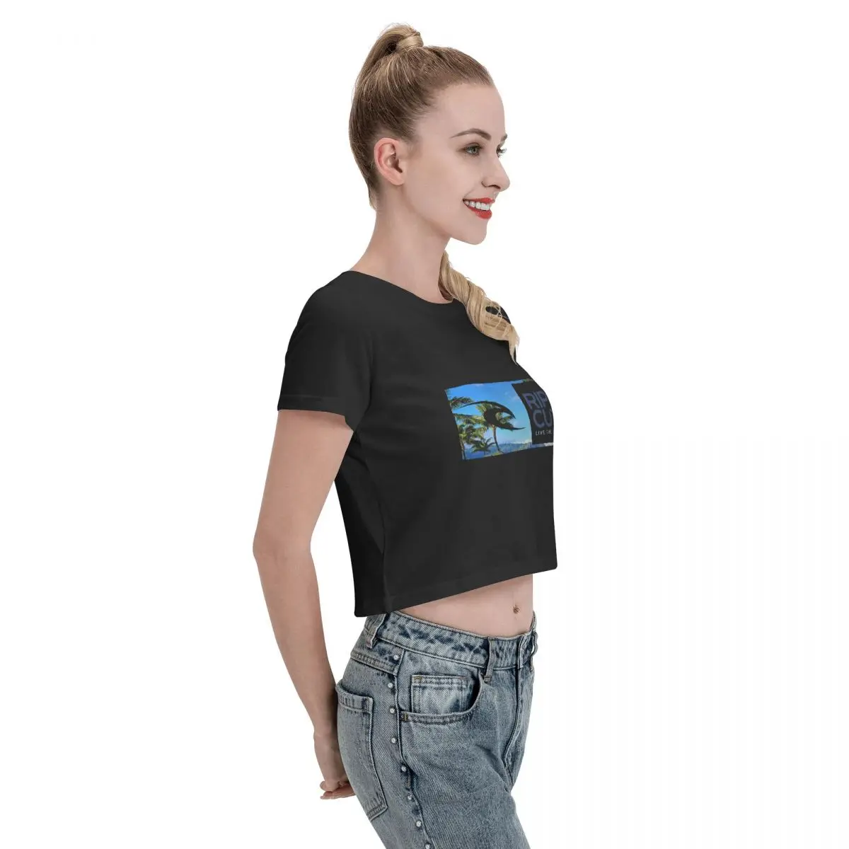 Женский укороченный топ Rip Curl гавайский Hi Watu Heritage Nwt футболка из редкого хлопка