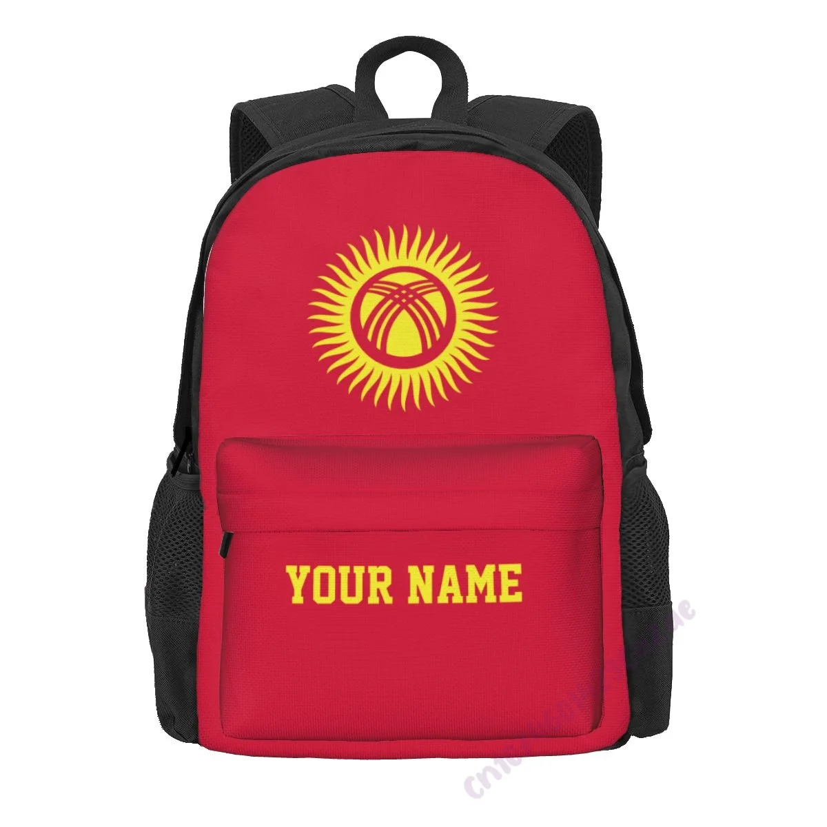 Рюкзак мужской/женский из полиэстера с принтом в виде флага Киргизии