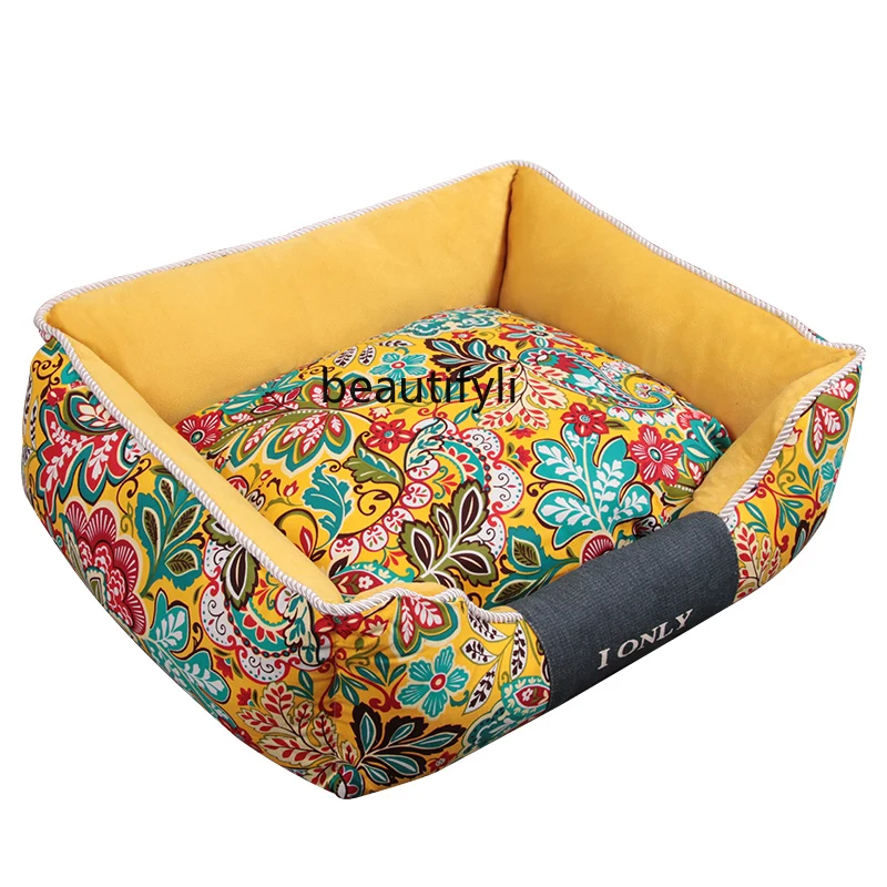 

zq Kennel Four Seasons Universal Small and Medium-Sized Dogs Teddy Corgi Dog Kennel Pet Supplies Summer Cool Nest