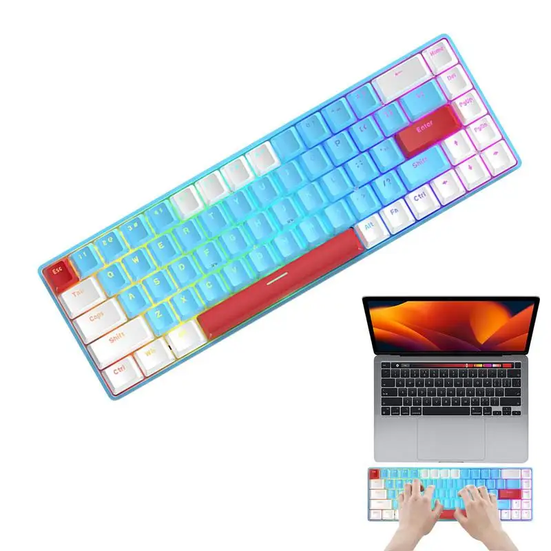 

Usb-клавиатура Проводная, 68 клавиш, с RGB-подсветкой