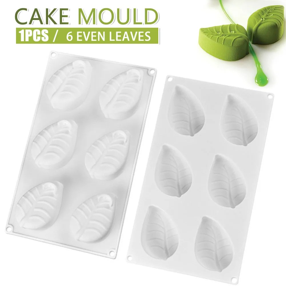 

Creative Leaf Mousse Cake Silicone Stencils Chocolate Pudding Baking Template Not Sticky Reusable DIY Dessert Stencils Durable