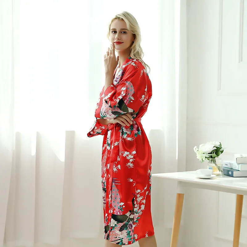 HONGHANYUAN Женская атласная одежда для сна очень мягкая Пижама с цветочным принтом