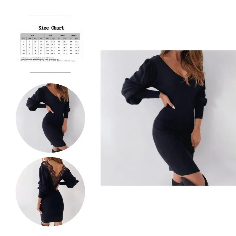 

Sheath Dress High Quality 2 Colors Lantern Sleeve Midi Casual Sheath Dress for Party Lady Dress Pullover Dress
