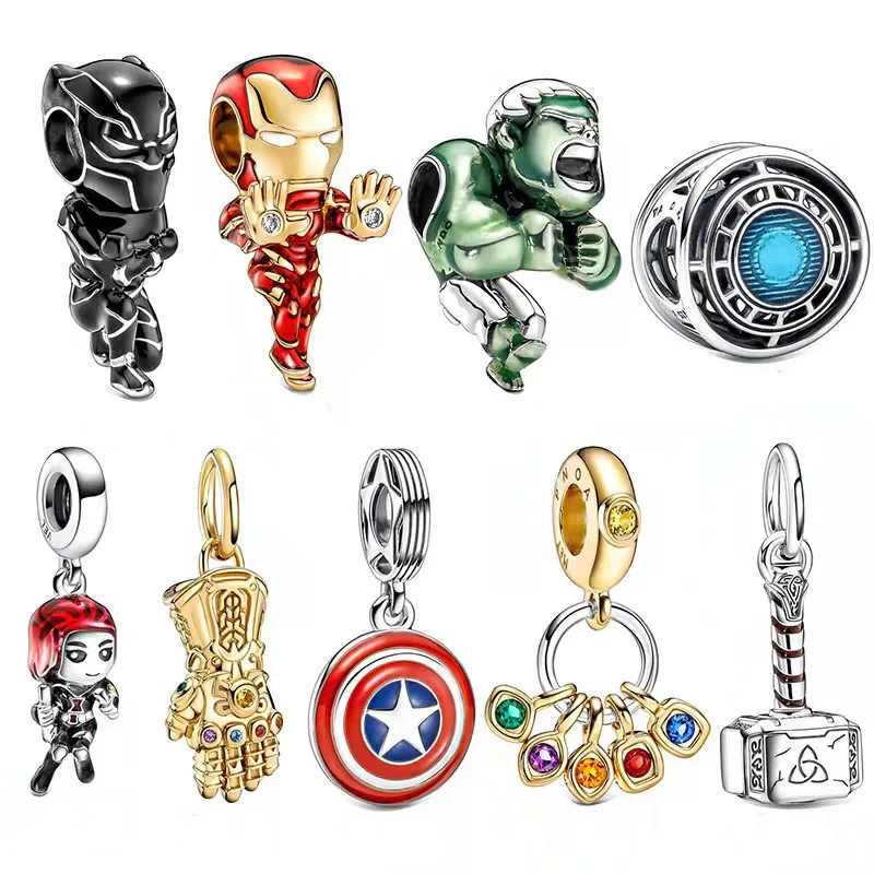 

925 Sterling Silver Jewelry Superhero Robot Charm Bead Plata Charms of Ley 925 Original Fits Original Pandora Women's Bracelet