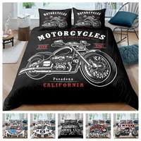 new pattern 3d digital motorbike printing duvet cover set 1 quilt cover 12 pillowcases single twin double full queen king