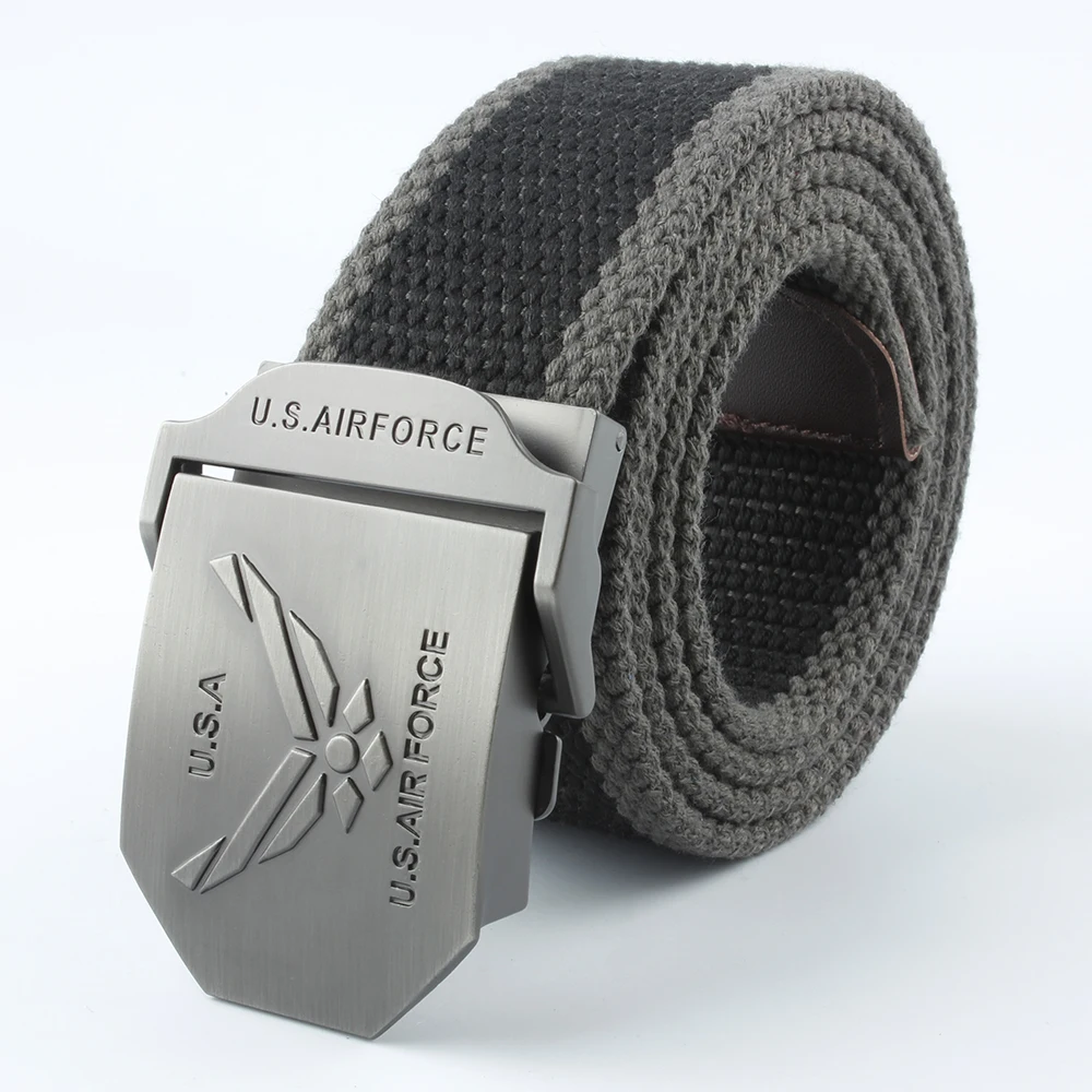 2023New U.S AIRFORCE Men's Military Fan Canvas Belt with Adjustable Length Suitable for Obese Individuals 160cm