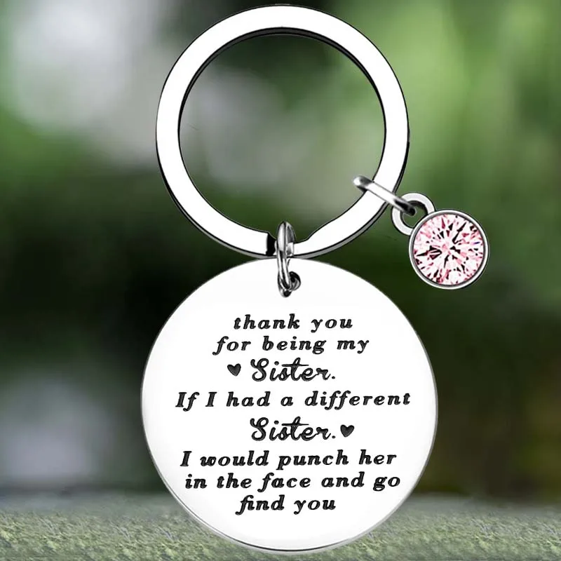 

Cute Sister gifts Keychain Friendship Gifts Key Chain Pendant Jewelry Best Friend Birthday Wedding Graduation Christmas Gifts