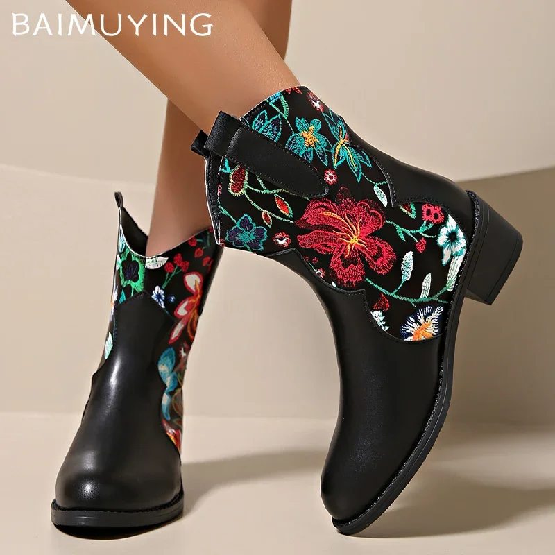 Женские кожаные ботильоны с принтом дизайнерские полусапожки острым носком на