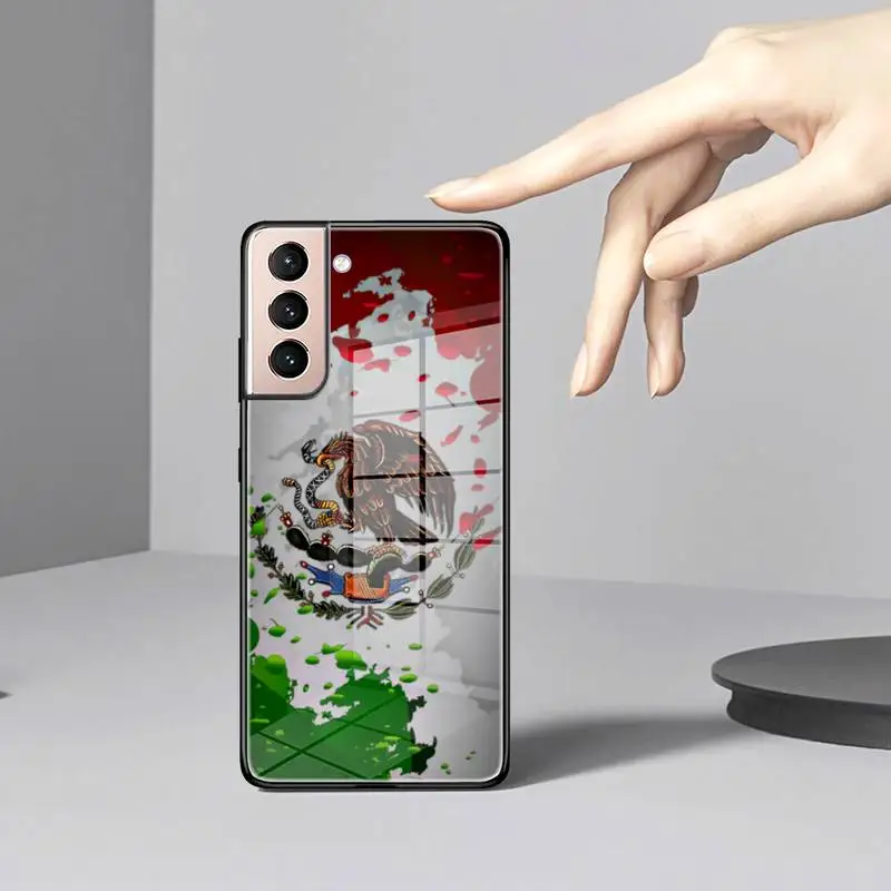 Чехол для телефона с мексиканским флагом из закаленного стекла чехол Samsung S22 S21 S20