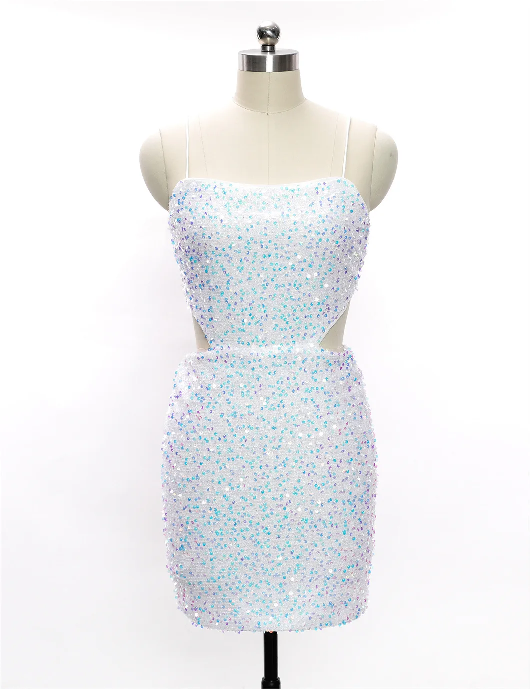 

2022 Summer Sexy Dress Solid Color Slip Strap Spice Girls Sequin Skirt Short Charming