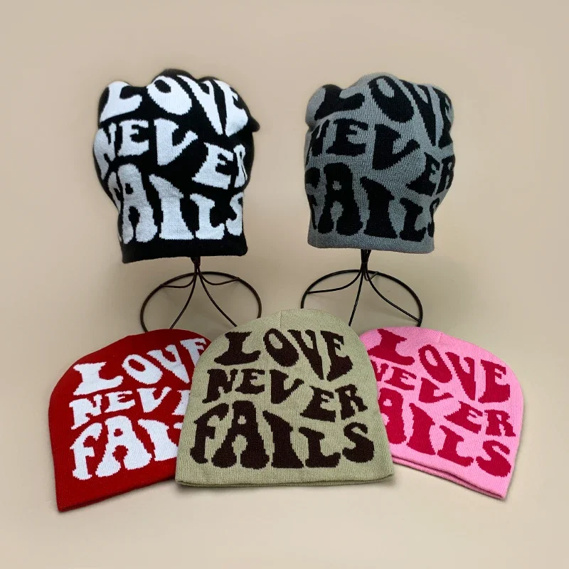 Простая вязаная шапка в стиле хип-хоп с надписью осень и зима новинка унисекс