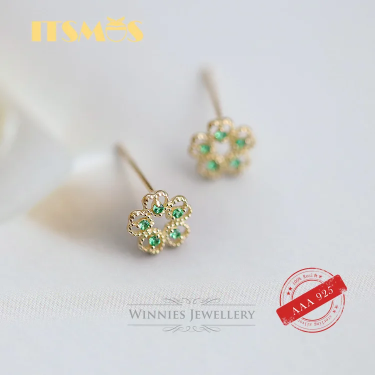 

Серьги ITSMOS из серебра 925 пробы с покрытием из 14-каратного золота, французские Ретро темпераментные минималистичные изысканные серьги с цвет...