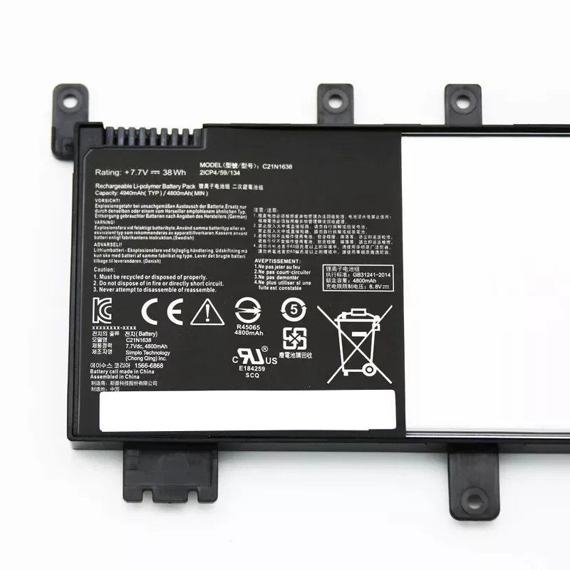 C21N1638 7 В 32 Втч телефон X442UA X442UF X442UR F442U A480U 2ICP4/59/134 0B200-02630000 series