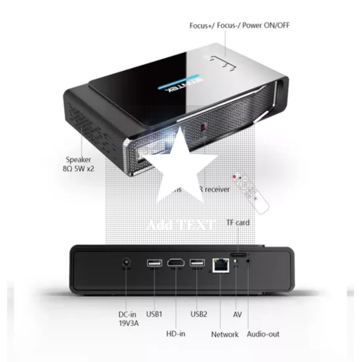 

Byintek R15 3D 4K Smart Android Video Projector Pico LED DLP Small Mini Mobile Portable Beam, WIFI Home Theater Gaming Projector