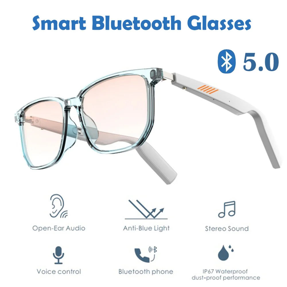 

Tcw01 Inteligente Bluetooth Óculos De Música Ip67 À Prova Dip67 Água E Dustproof Controle Voz Bluetooth 5.0 Azul Óculos À Prova