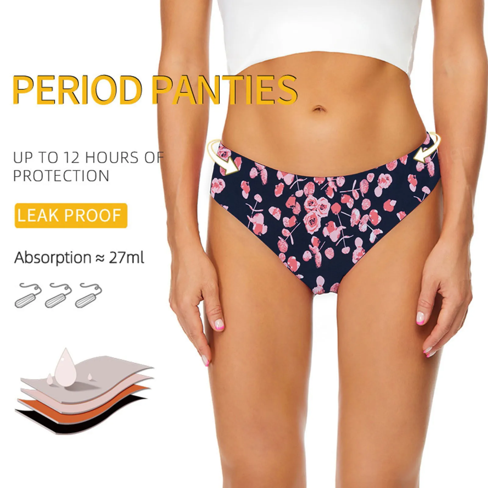 

Swimwear Menstrual Leakproof Bikini Bottom Absorbent Pants High Waist Swimming Trunks For Teenagers Women בגדי ים נשים 2023 비키니