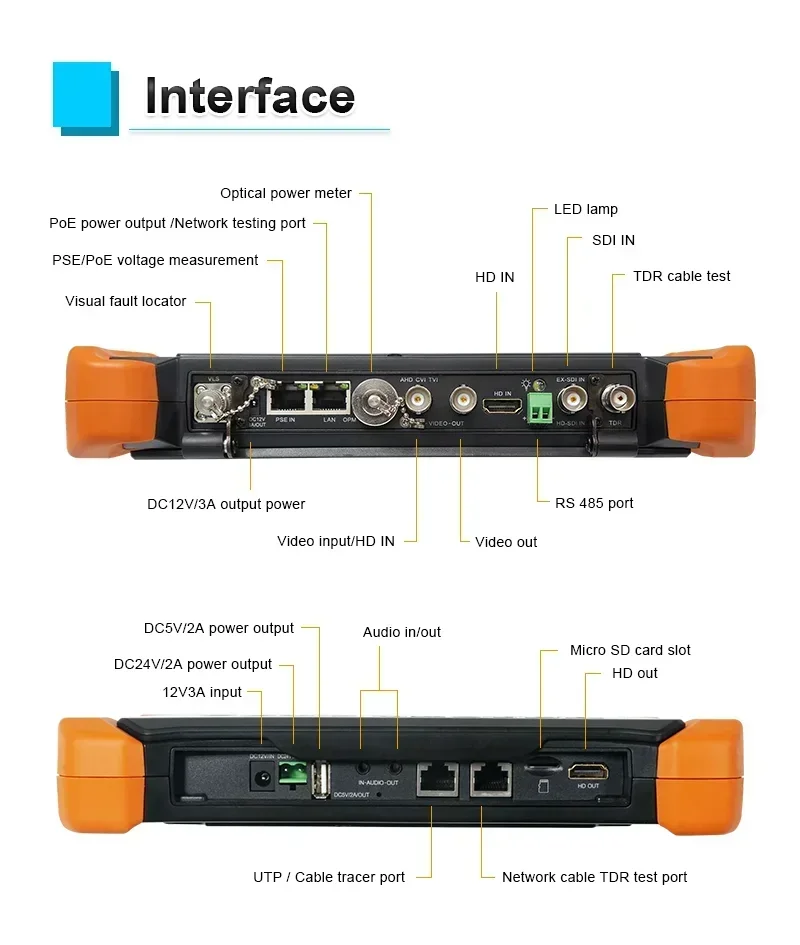 X9-MOVTADHS Pro 8K H.265 IP-камера 8 Мп TVI/CVI/ AHD/CVBS тестер камеры с POE ++ макс. мощность 90 Вт