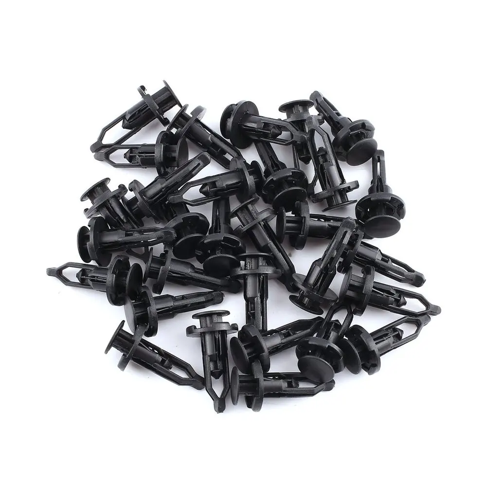 

30Pcs Universal 9mm Car Fender Bumper Clips Expanding Screw Rivets Fasteners