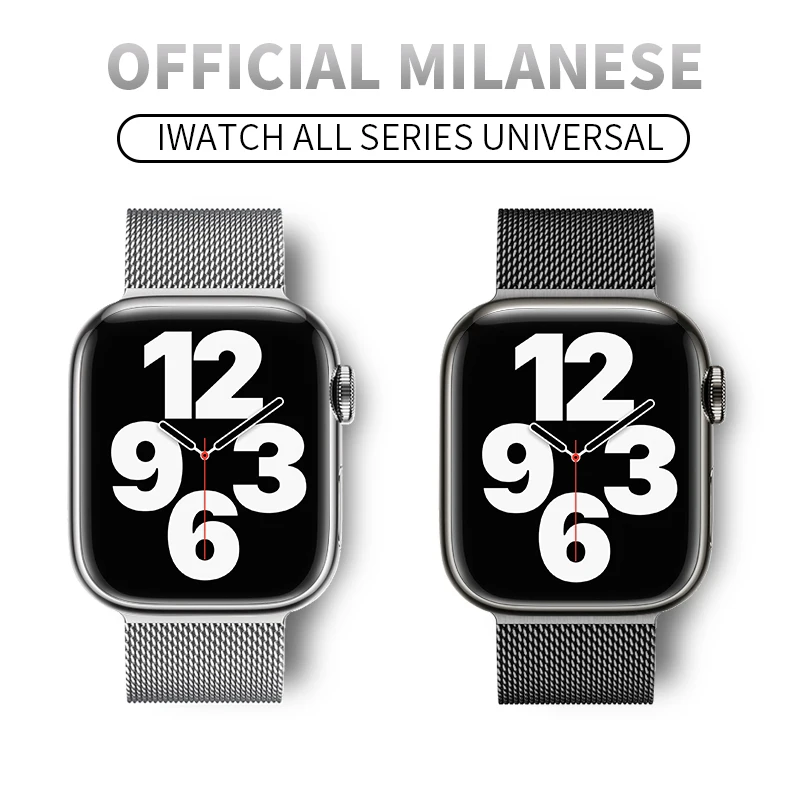 Ремешок для Apple Watch Band 38 мм 40 41 42 44 45 металлический браслет с магнитной петлей iWatch 3 4