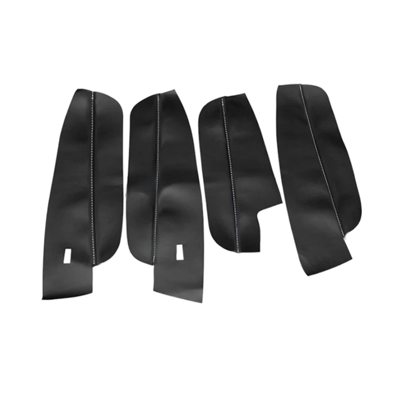 Для VW Tiguan 2017 2018 2019 4 шт. черный с 1 белой нитью из микрофибры кожаный внутренний