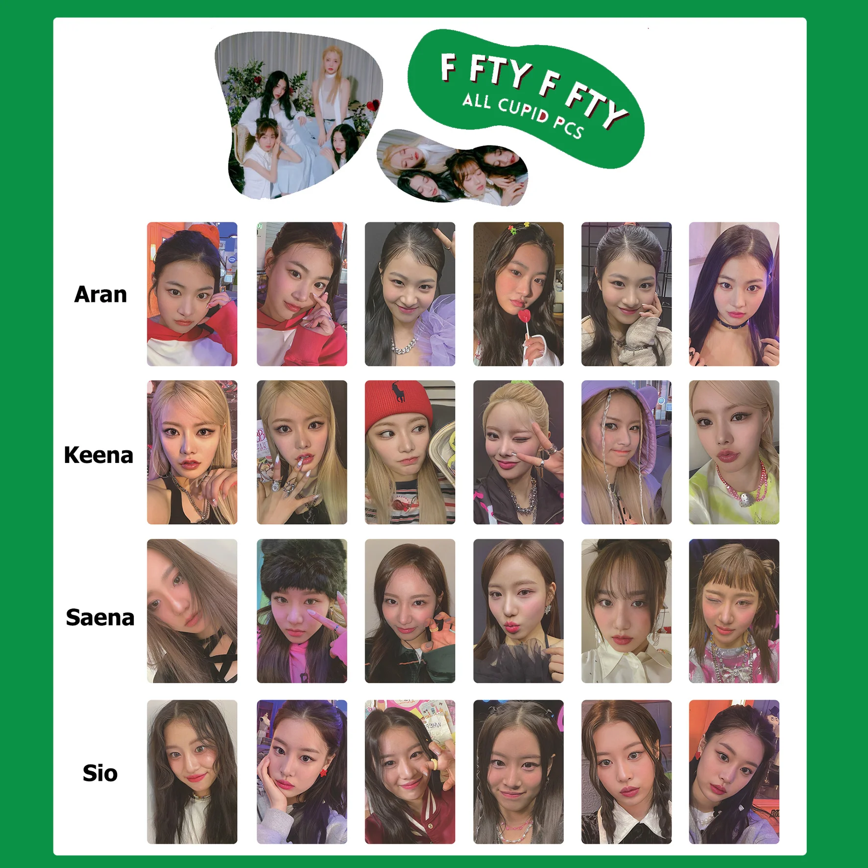 Альбом KPOP 50 пятидесяти начинающих фотокарт, карточки Купидон ЛОМО, саена Аран кеена СИО, персональные двусторонние карточки для поклонников, подарки