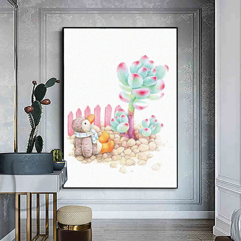 

Green Succulents Window Film Privacy Static Clings Decorative Sun Blocking Non-Adhesive Anti-UV Glass Stickers for Home