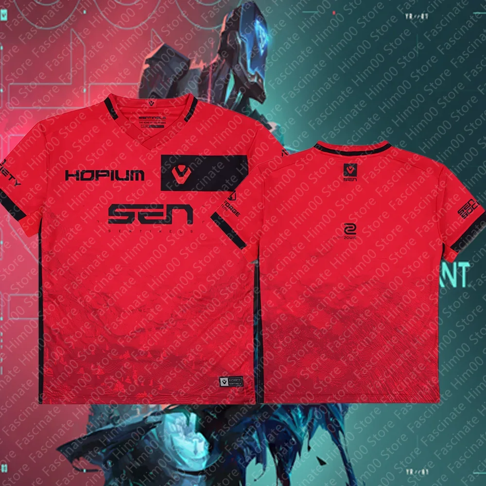 Летняя Футболка Унисекс С Коротким Рукавом Valorant Sentinels Esports Jersey Сорочка Для
