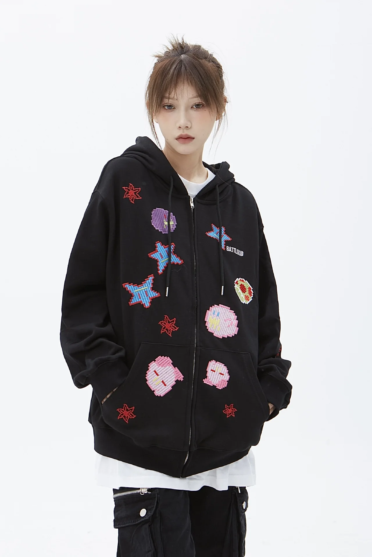 

2022 XINYUAN Новинка BK унисекс цифровой принт граффити кардиган толстовка