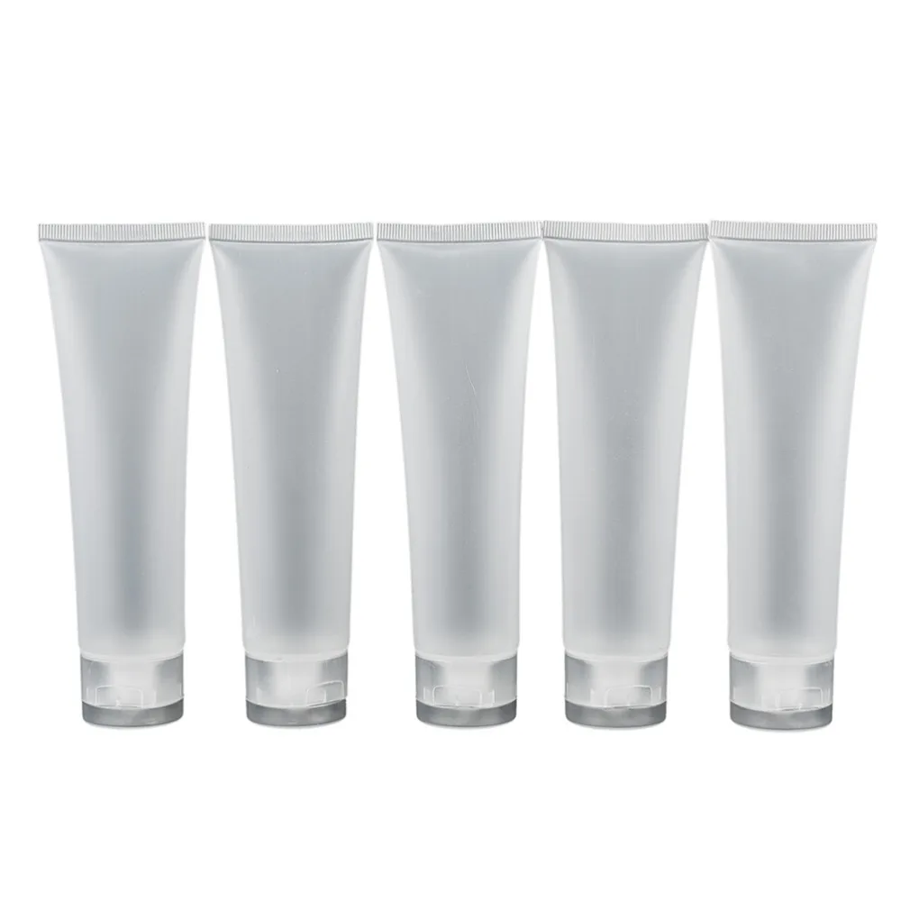 

Hot 5PCS/lot Travel Bag Empty Clear Tube Cosmetic Cream Lotion Containers Refillable Bottles 20ml/ 30ml/ 50ml/ 100ml for Choice