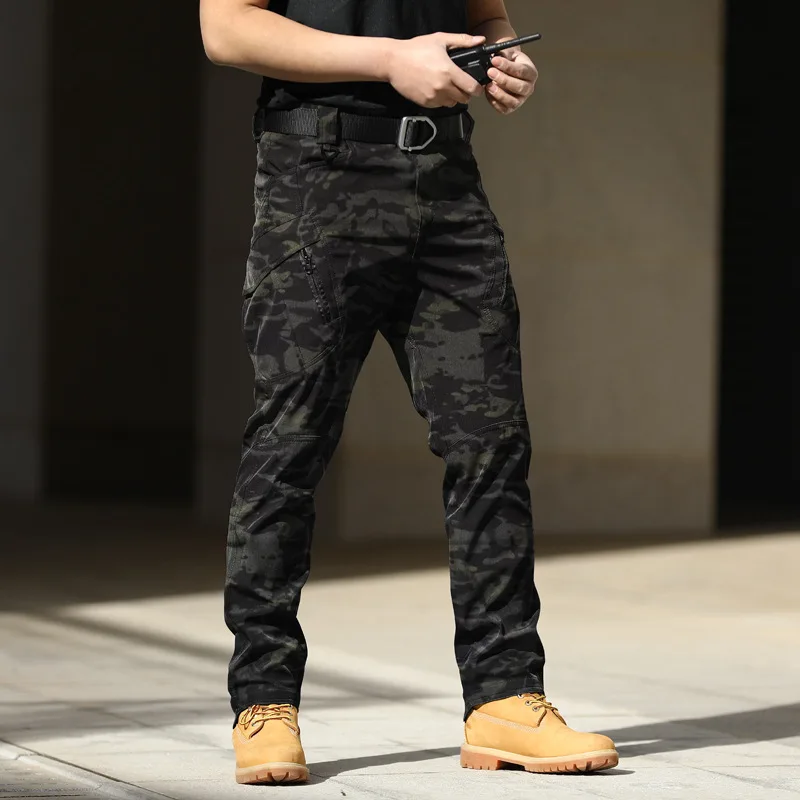 

New Unique Special Forces Fans Overalls Stretch Breathable Tactical Pants Multi Pocket Front Zipper Outdoor Casual Pants