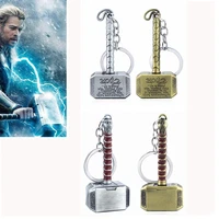 movie same keychain thor hammer classic retro creative jewelry pendant alloy keychain men souvenir custom gift car key ring gift