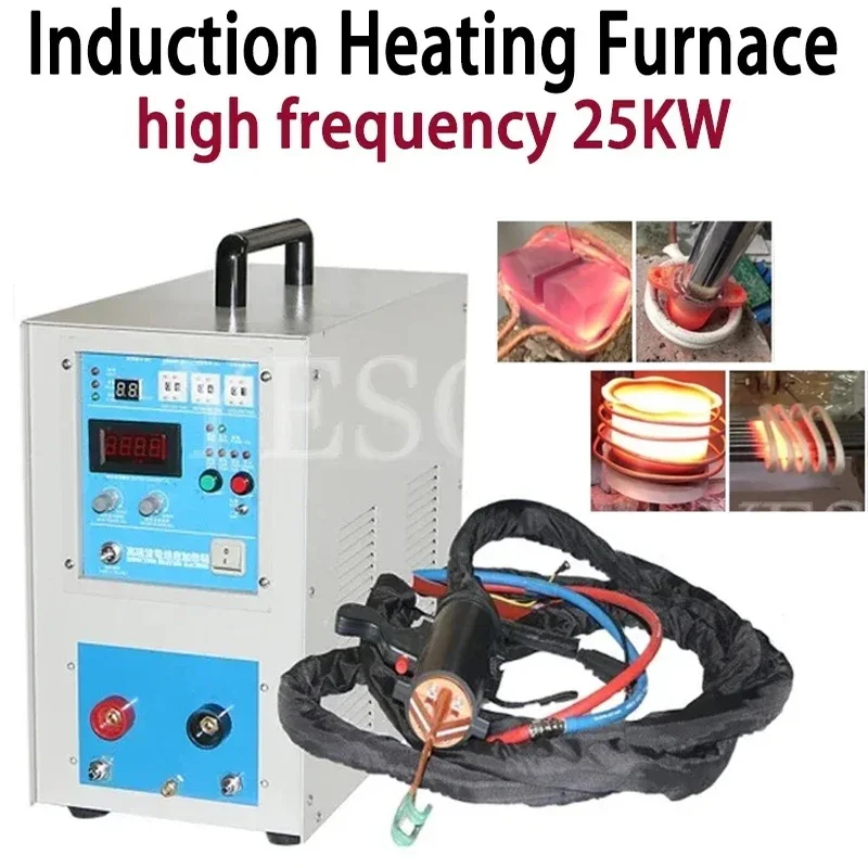 25 кВт-30-100 кГц высокочастотный индукционный нагреватель печь 0 2 МПа ZVS 380 В