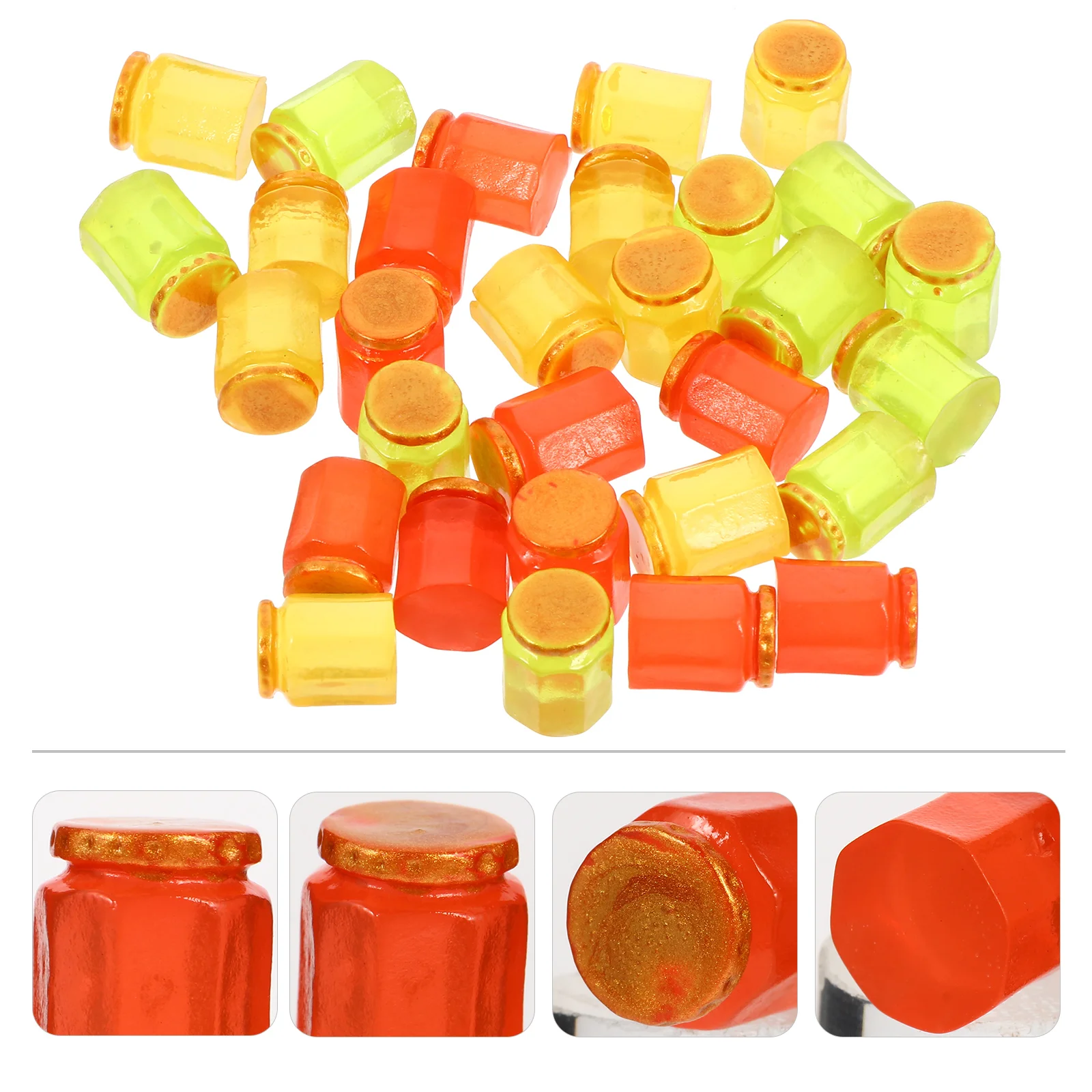 

30pcs Miniature Candy Jars Pretend Play Kitchen Toy