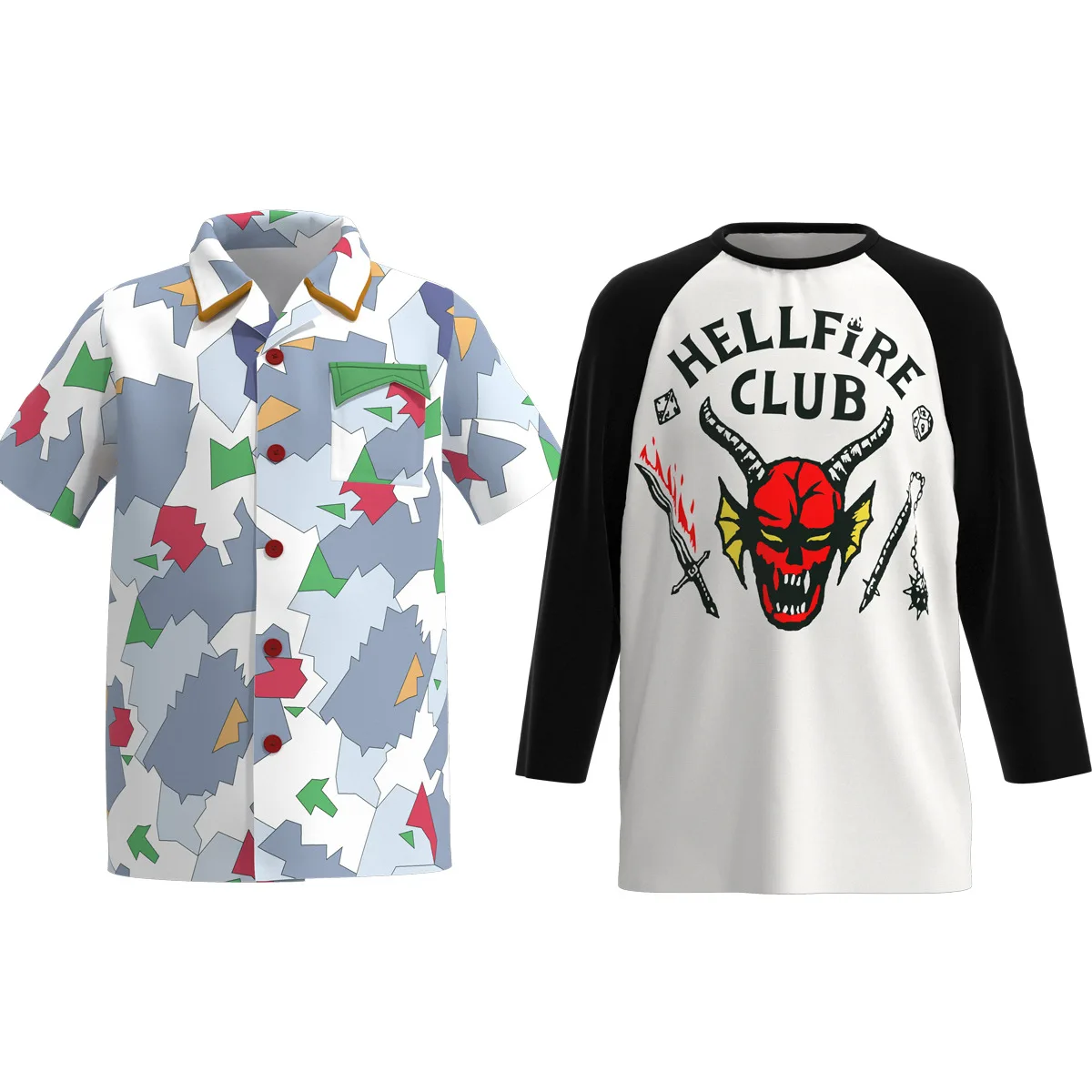 

Stranger Things Season 4 Cosplay Costume Mike Wheeler Dustin Eleven Lucas T-shirt Long Sleeves Shirt Hell Fire Club Uniform Suit