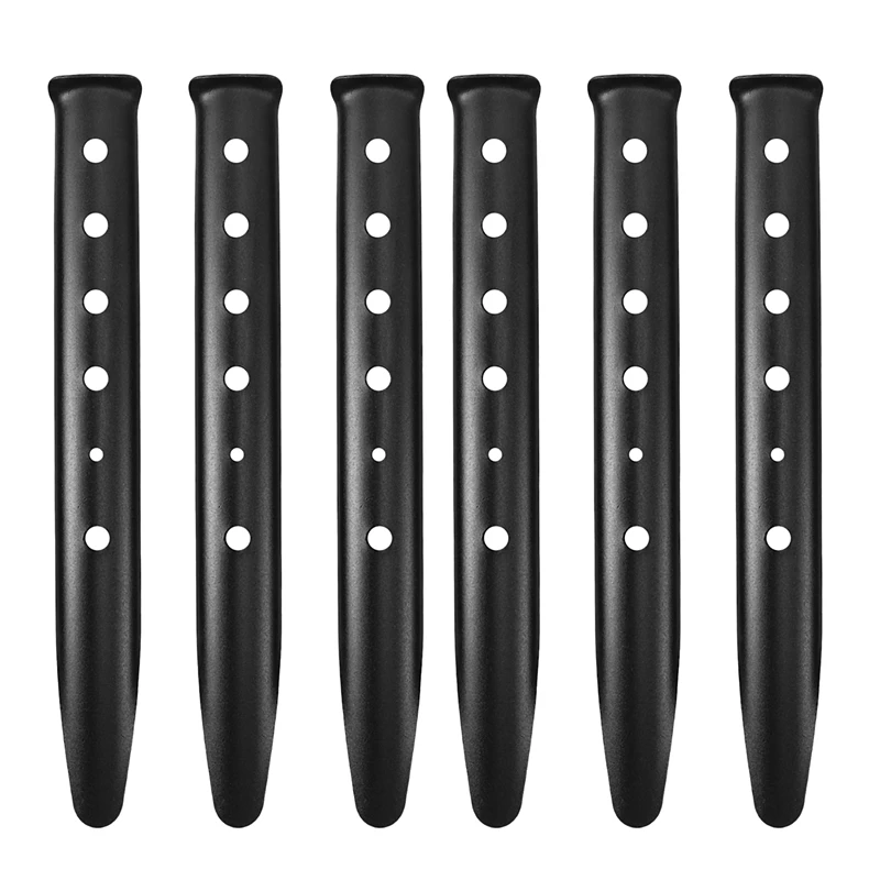 

6Pcs Aluminum Tent Stakes Pegs in Snow and Sand Tent for Camping Boating Hiking Backpacking Picnic Shelter Shade Canopy